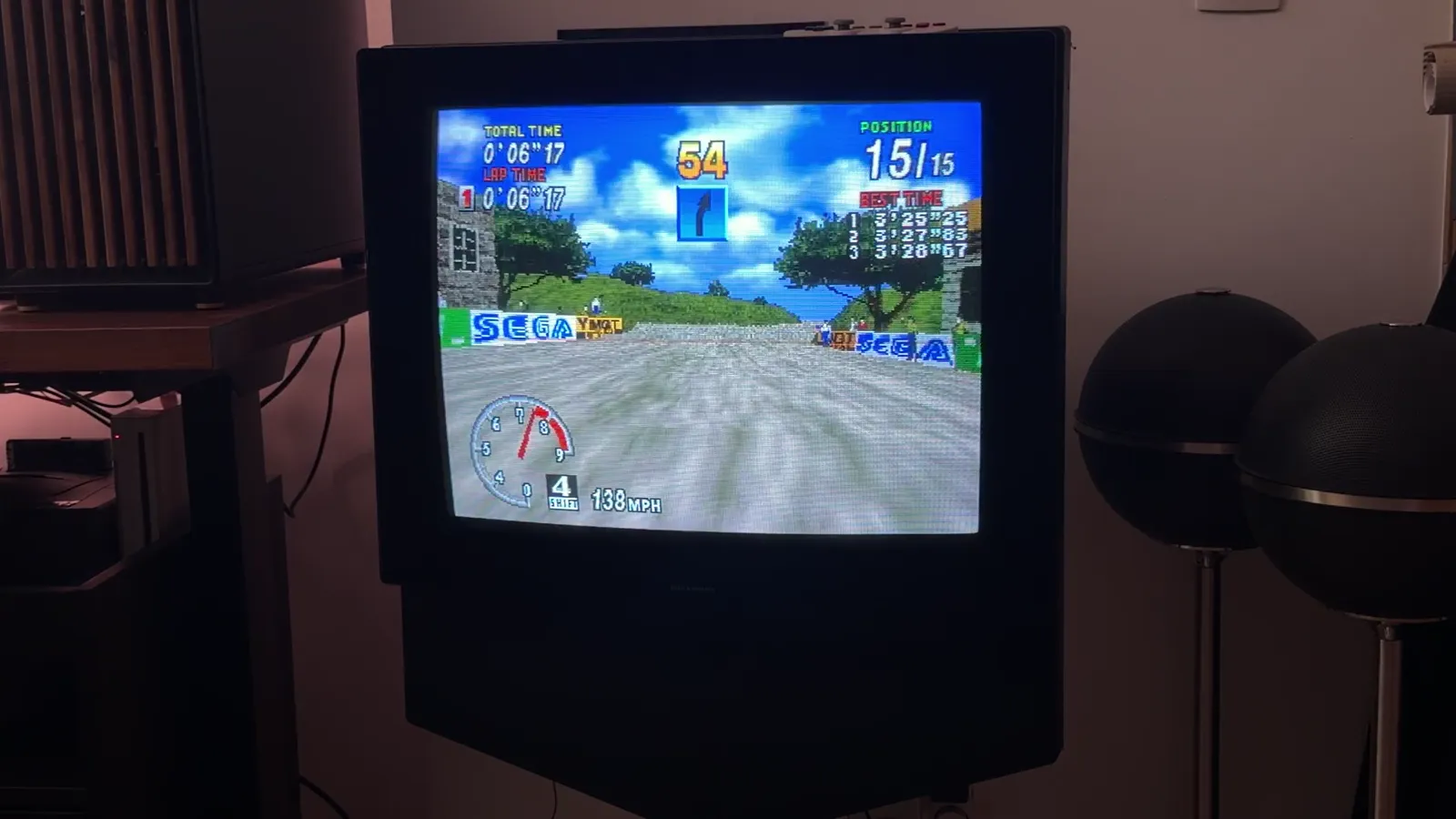 Sega Rally running on a BeoCenter 1